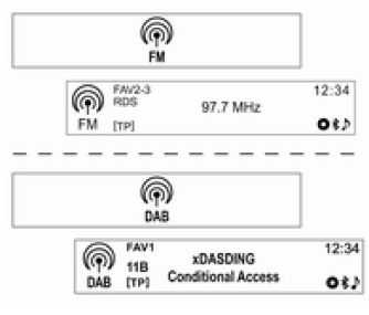 Ascolto di una stazione radio o DAB