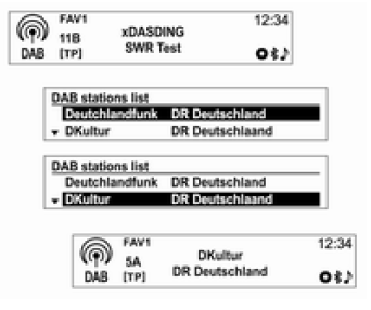 Ascolto di una stazione radio o DAB