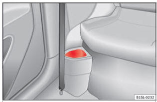 Fig. 127 Davanti ai sedili posteriori: portaoggetti.