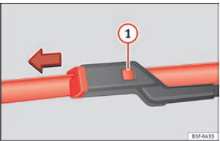 Fig. 62 Sostituzione delle spazzole dei tergicristalli.